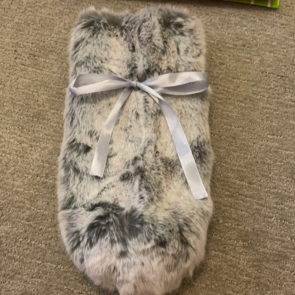 FAUX Fur Wine Bottle Bag
